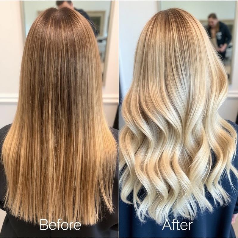 Antes e depois de coloração